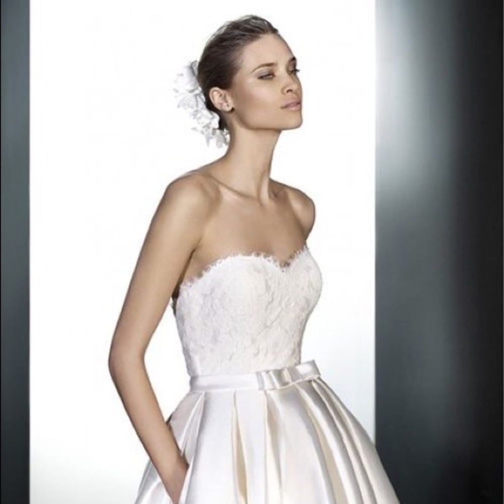 Pronovias Mocado Lace A-Line Wedding Dress